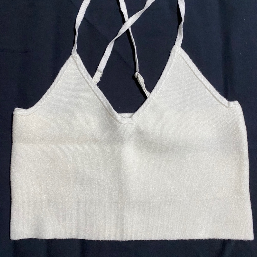 White Abercrombie and Fitch crop top